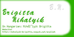 brigitta mihalyik business card